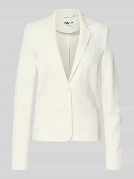 Żakiet taliowany z mieszanki model ‘POPTRASH’ Only biała