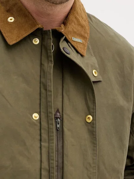 Barbour férfi kabát pamuttal zöld