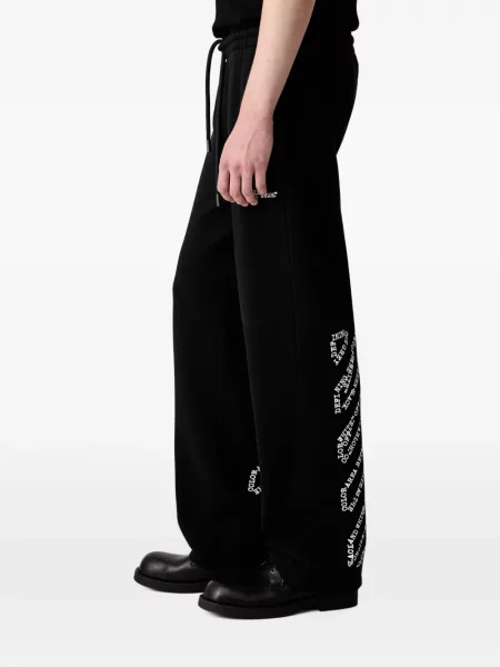 Τρέξιμο παντελόνι Off-white με σχέδιο με κορδόνι λευκό