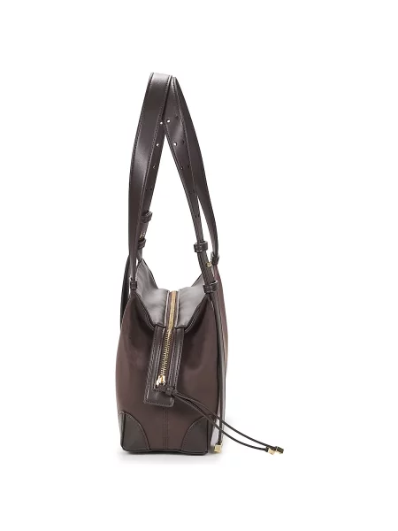 Semišová shopper kabelka Armani Exchange hnedá