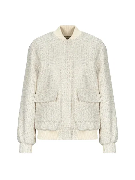 Geacă bomber Guess din tweed bej