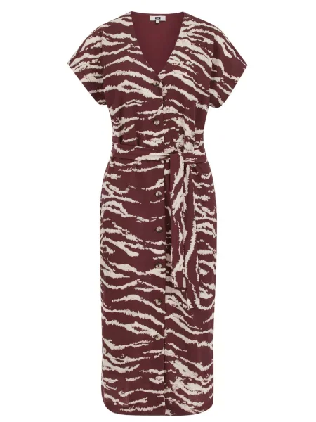 WE Fashion Rochie tip bluză roșu carmin alb