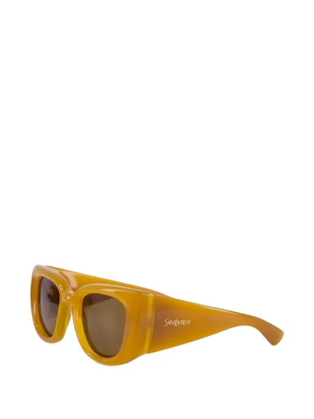 Слънчеви очила Saint Laurent Eyewear с автограф жълто