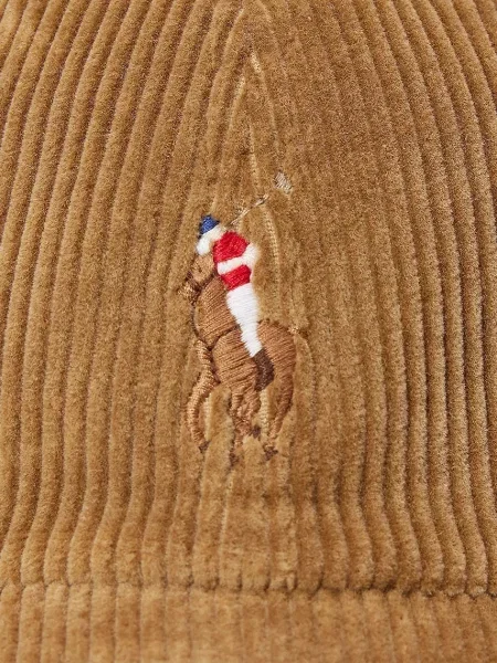 Polo Ralph Lauren czapka z daszkiem sztruksowa brązowa