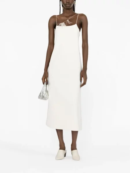 Kostiumas suknele Jil Sander su plunksnomis