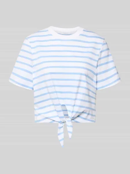 T-shirt we wzorze na całej powierzchni z detalem węzła Rich & Royal biała