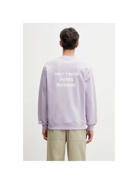 Drôle de Monsieur Le Sweatshirt Slogan bluza fioletowa