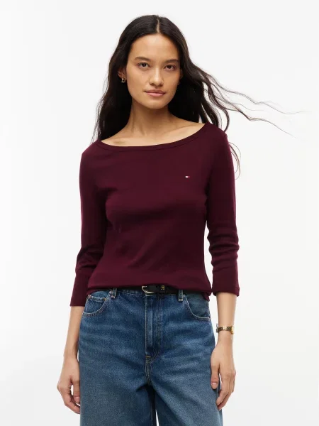 TOMMY HILFIGER Tričko CODY karmínovo červená