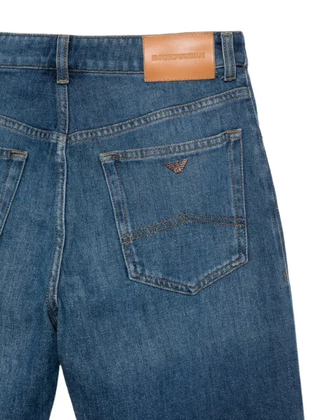 Blugi drepți Emporio Armani albastru