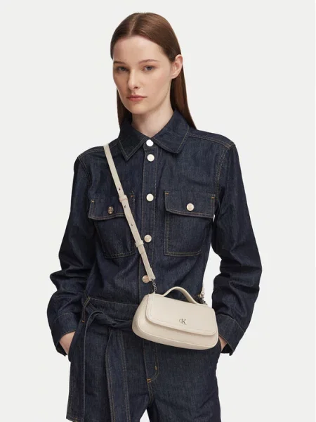 Torbica Calvin Klein Krem bijela