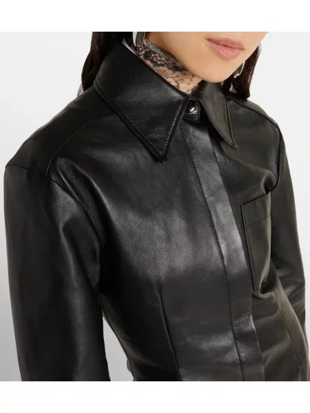 Palton Sportmax din piele negru