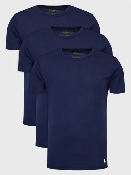 Тениска Polo Ralph Lauren 3 броя с изчистен дизайн тъмносиньо