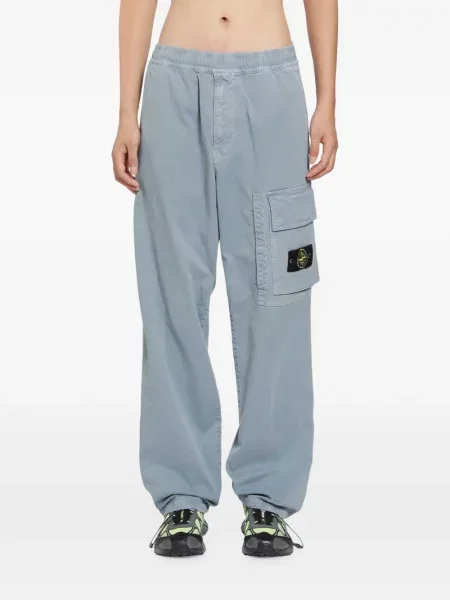 Pantaloni de jogging Stone Island din țesătură twill cu strasuri albastru