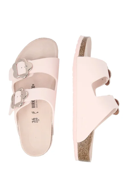 Sandali Birkenstock s cvetličnim vzorcem z zaponko bež