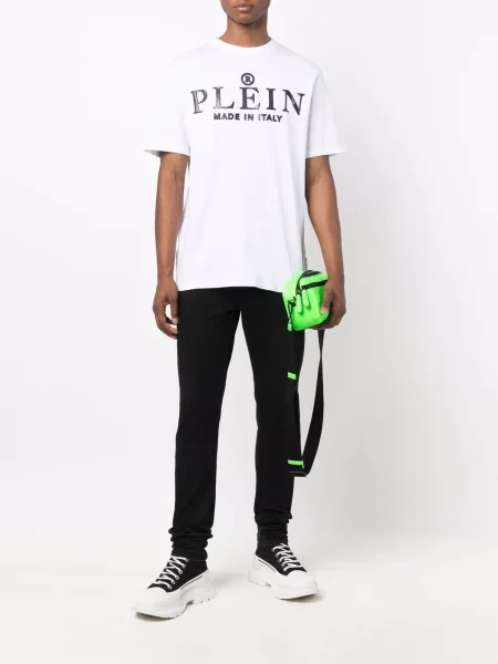 Raštuotas marškinėliai Philipp Plein balta