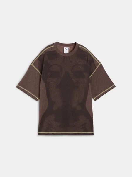 Футболка PUMA Yona Aop Tee комбінований верх коричневий