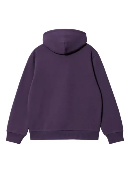 Siuvinėtas džemperis su gobtuvu Carhartt Wip violetinė