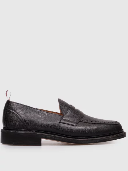 Кожаные лоферы Thom Browne черные