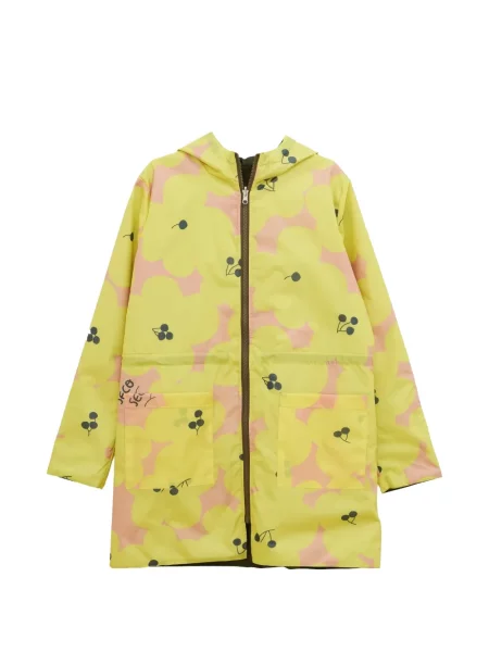 Reverzibilan kaput Seco Rainwear s cvjetnim printom s printom žuta