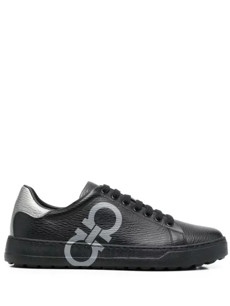 Sneakerși Salvatore Ferragamo cu imagine negru