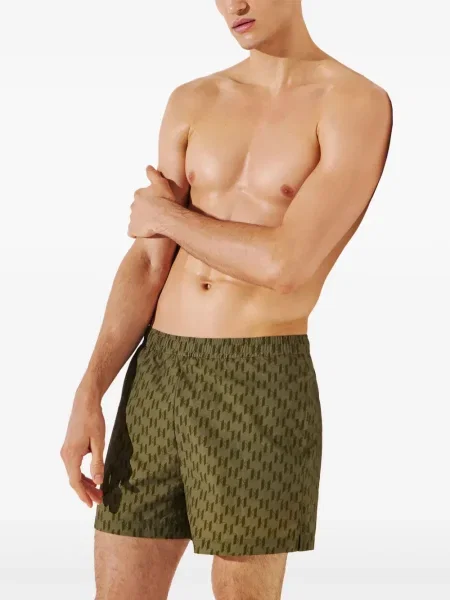 Slip de baie Karl Lagerfeld cu imagine verde