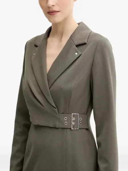 Cu centură rochie mini Morgan plic verde