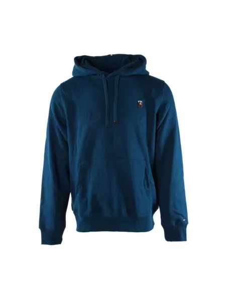 Bluza z kapturem Tommy Hilfiger z kapturem niebieska