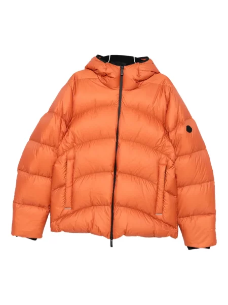 Geacă Moncler cu glugă portocaliu
