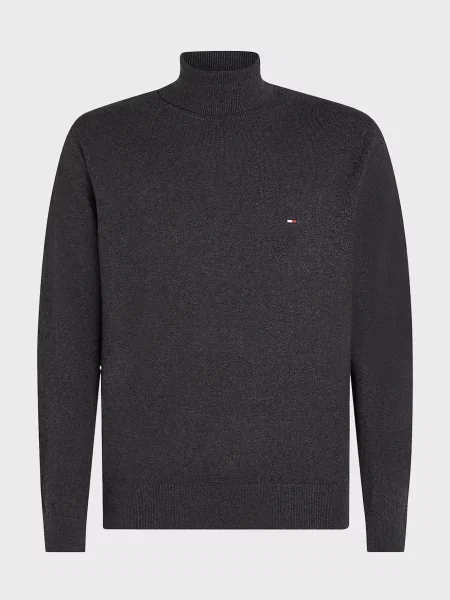 Кашемірова водолазка Tommy Hilfiger для гольфу сіра