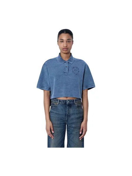 Koszulka polo Alexander Wang niebieska