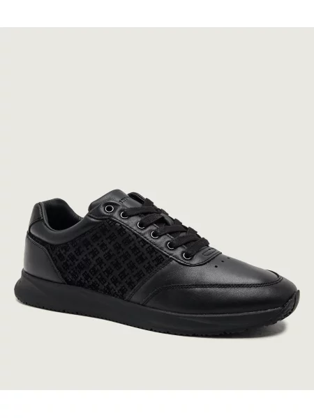 Sneakers Tommy Hilfiger Elevated Th Mono Mix Runner negru