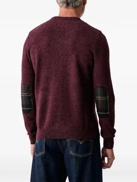 Pulover Barbour cu decolteu rotund roșu