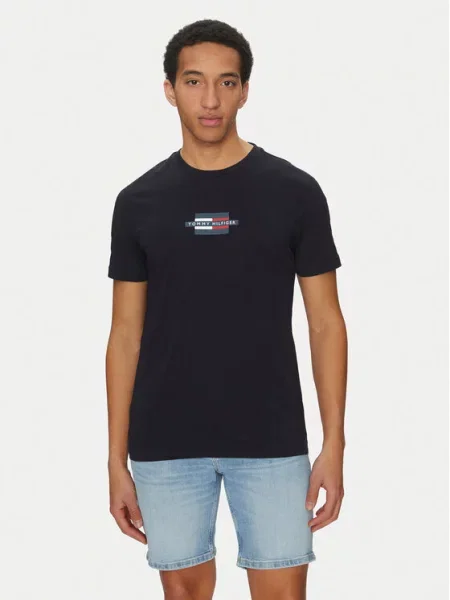 Tommy Hilfiger T-shirt Flag Box tamnoplava