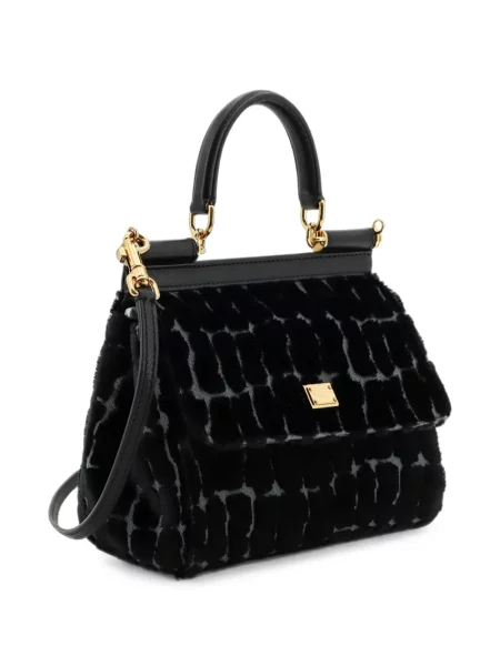 Geantă Dolce & Gabbana cu model leopard negru