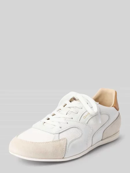 Sneakersy ze skóry z detalem z logo Model Sperly' Gant białe