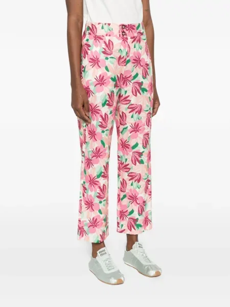 Spodnie I Blues w kwiatki białe