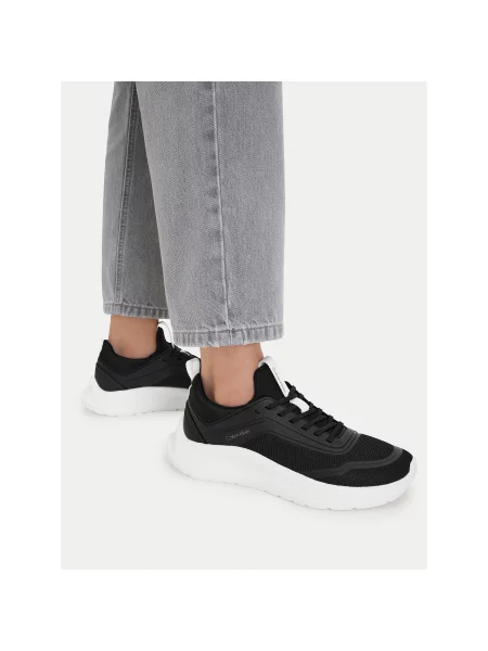 Sneakersy Calvin Klein Light Eva Run Sock Mesh Lycra černá
