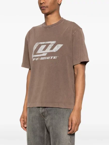 Grafic tricou Off-white alb