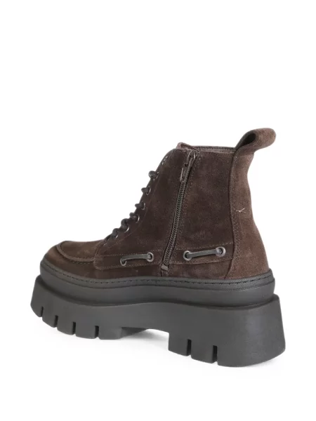 Botine Copenhagen din piele de căprioară chunky maro