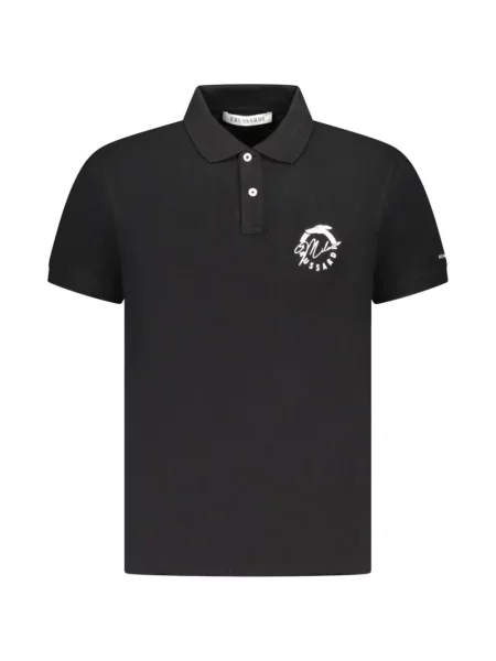 Scurt tricou polo Trussardi cu imagine negru