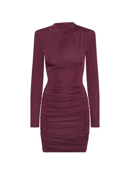 Lung rochie mini Rotate Birger Christensen drapată violet