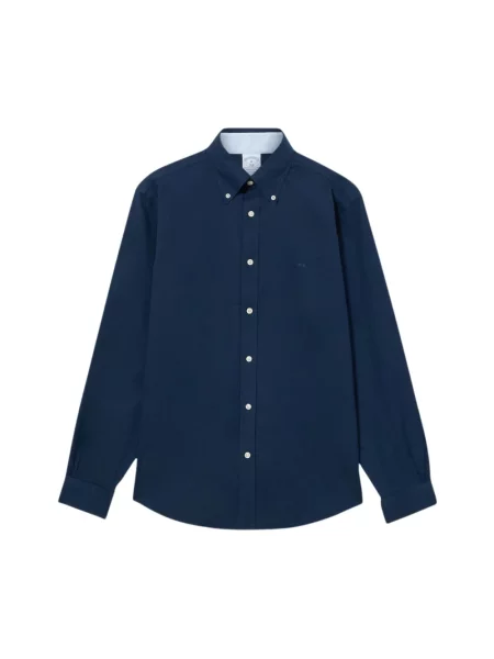 Koszula Brooks Brothers z twillu niebieska