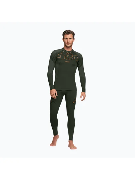 Set de lenjerie termoactivă pentru bărbați Alpinus Tactical Gausdal Set verde/portocaliu verde