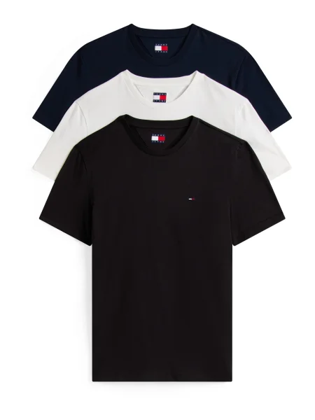 Tommy Jeans Tricou albastru marin / negru alb