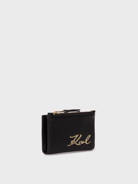 Кожаный кошелек Karl Lagerfeld черный