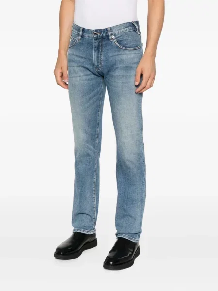 Pantaloni Emporio Armani albastru