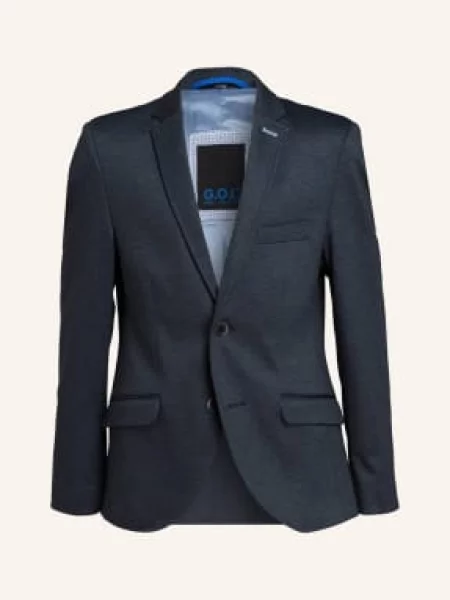 G.O.L. Finest Collection Marynarka Z Dżerseju Super Slim Fit blau niebieska