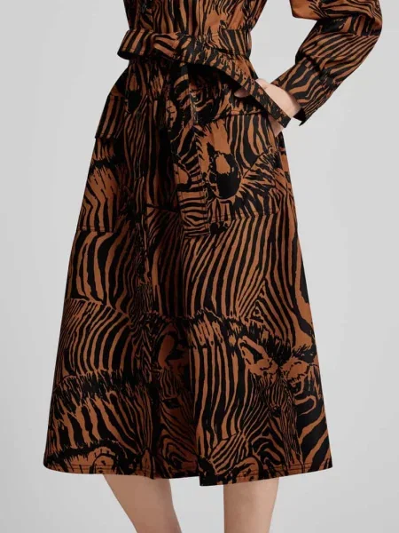 Sukienka koszulowa ze zwierzęcym nadrukiem model ‘UNIONE’ Weekend Max Mara