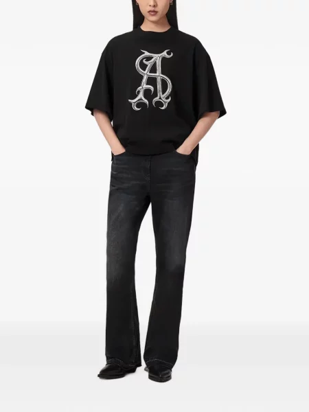 Tricou Allsaints cu imagine negru