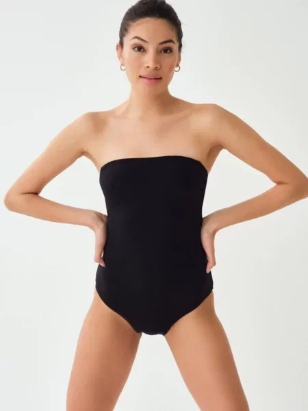 Strój kąpielowy Dagi bez ramiączek czarny